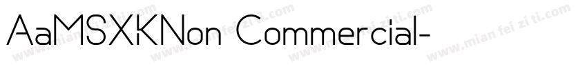 AaMSXKNon Commercial字体转换
